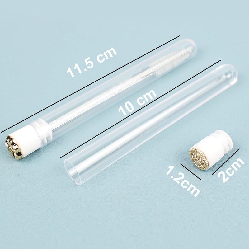SenRocc 20pcs Mascara Wands Tube Reusable Lash Spoolies Eyelash Brush Tubes Spoolies Golden Metal Lash Extension Brushes Applicators Makeup Tools (Golden Metal-3-MIX) - Image 3